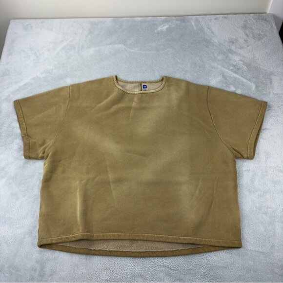 Yeezy Gap NWT Men's Sz XS Oversized Baggy Fleece Lined T Shirt Casual Comfy Tan - Picture 3 of 9